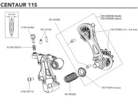 Campagnolo Centaur 11s Schaltwerk Ersatzteil RD-CE105 | Anschlagsschrauben