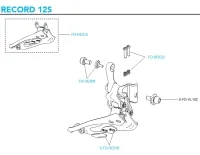 Campagnolo Record 12s Umwerfer Ersatzteil FD-RE216 | Kunststoffeinsatz