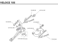 Campagnolo Veloce 10s Umwerfer Ersatzteil FD-RE102 | Begrenzungsschrauben + Federn 2 Stück