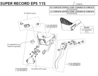 Campagnolo Super Record EPS 11s Brems-Schalthebel Ersatzteilset EC-SR100EPS | Schalthebel + Schaltmechanik rechts