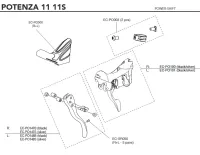 Campagnolo Potenza 11s Brems-Schalthebel Ersatzteilset EC-PO148B | Bremshebel links schwarz