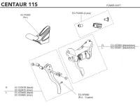 Campagnolo Centaur 11s Brems-Schalthebel Ersatzteilset EC-CE048B | Bremshebel links schwarz