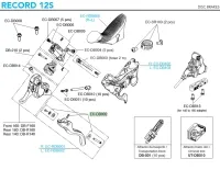 Campagnolo Record 12s Brems-Schalthebel Ersatzteilset EC-RDB002 | Bremshebel links